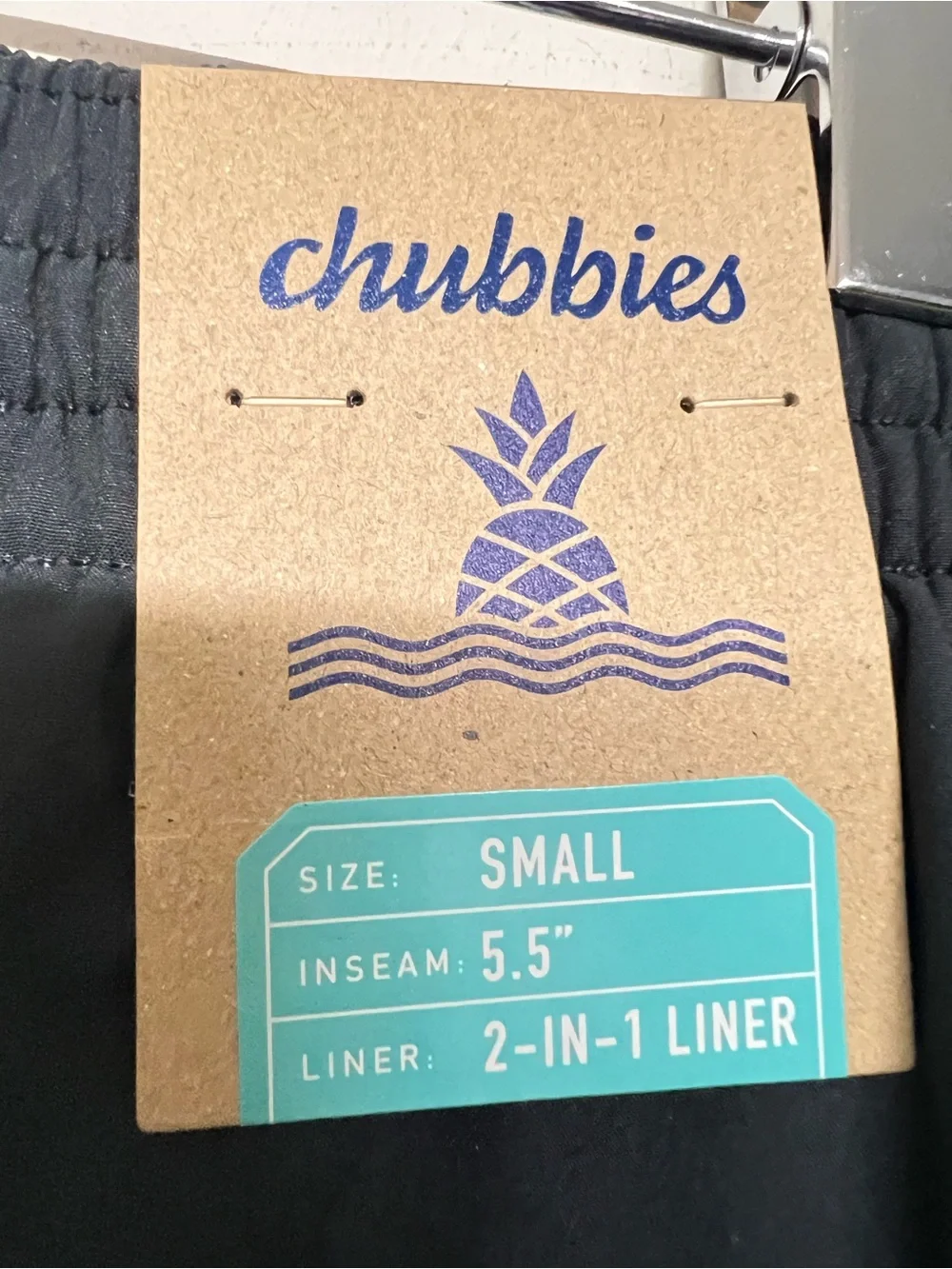 Chubbies Men's Havana Nights Black Palm Trees Print Swim Trunks 5.5” Small